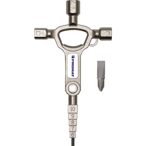 Promat Schakelkastsleutel | 13 functies | geïntegreerde flesopener - 4000829773 4000829773