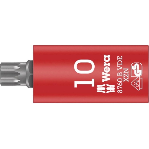 Wera 8760 B VDE XZN Zyklop Bitdop, geïsoleerd, met 3/8"-aandrijving, voor veeltandschroeven, M 10 x 59 mm - 05004941001