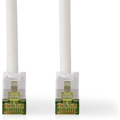 Nedis CAT7 Netwerkkabel | S/FTP | RJ45 Male | RJ45 Male | 20.0 m | Snagless | Rond | LSZH | Wit | Label - CCGL85420WT200