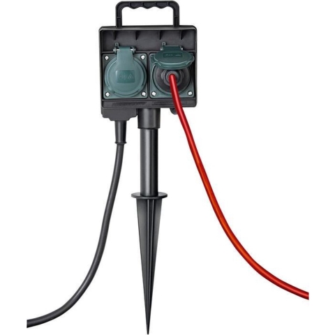 Brennenstuhl Tuincontactdoos met aardspies | IP44 | 4-voudig | 1,5m H07RN-F 3G1,5 | FR - 1154444