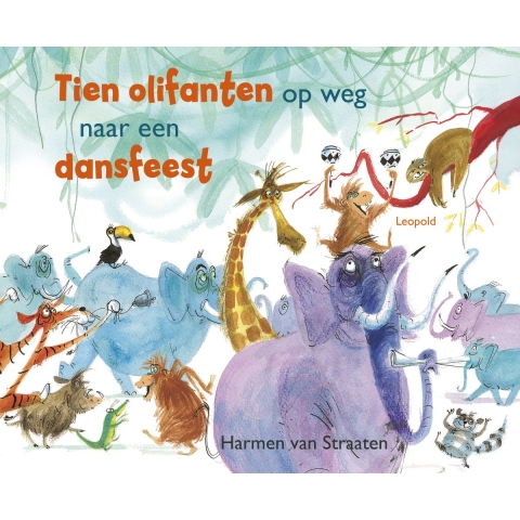 Tien olifanten op weg naar een dansfeest (Hardback)