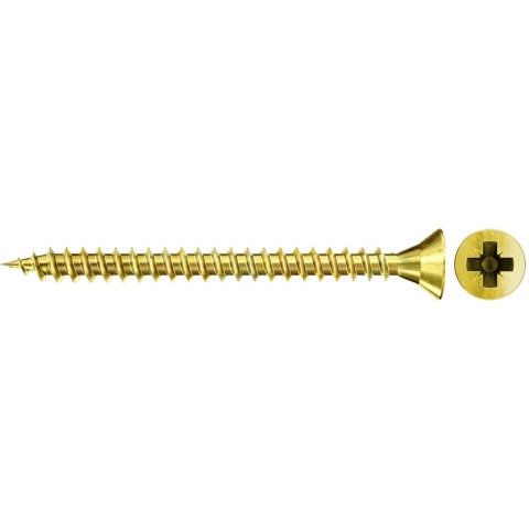 Fischer 551125 Spaanplaatschroef 4 mm 20 mm Kruiskop Pozidriv Galvanisch verzinkt 1000 stuk(s)