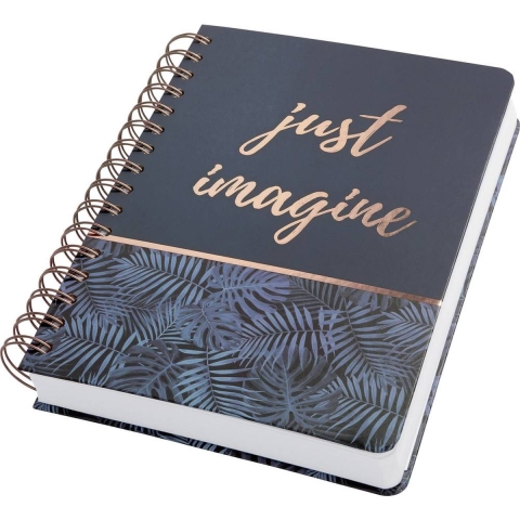 Sigel Jolie® mystic jungle JN603 Notitieblok met spiraalrug Dotted, (punten) Zwart, Blauw Aantal paginas: 120 DIN A5