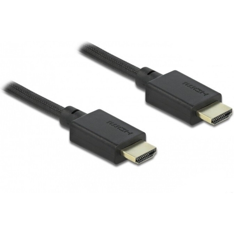 Delock 85388 HDMI-kabel HDMI Aansluitkabel HDMI-A-stekker 2 m Zwart Vergulde steekcontacten, 8K UHD