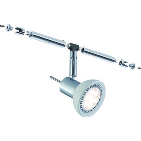 Paulmann Sheela 12V-kabelsysteem lamp Universeel GU5.3 10 W LED Chroom (mat), Opaal