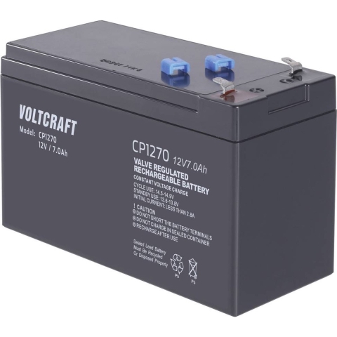 VOLTCRAFT CE12V/7Ah Loodaccu 12 V 7 Ah Loodvlies (AGM) (b x h x d) 151 x 100 x 65 mm Kabelschoen 4.8 mm Onderhoudsvrij