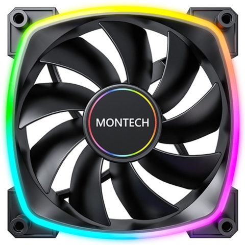MONTECH Montech AX140 PWM ARGB Lüfter - 140mm, schwarz PC-ventilator (b x h x d) 140 x 140 x 25 mm