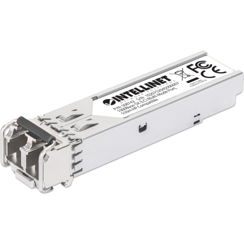 Intellinet 508742 Mini-GBIC Transceiver für LWL-Kabel (LC) Multimode-Port 550 m HPE-kompatibel Transceivermodule 1000 MBit/s 550 m Type module SX