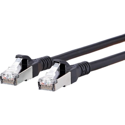 Metz Connect 1308455000-E RJ45 Netwerkkabel, patchkabel CAT 6A S/FTP 5.00 m Zwart Snagless 1 stuk(s)
