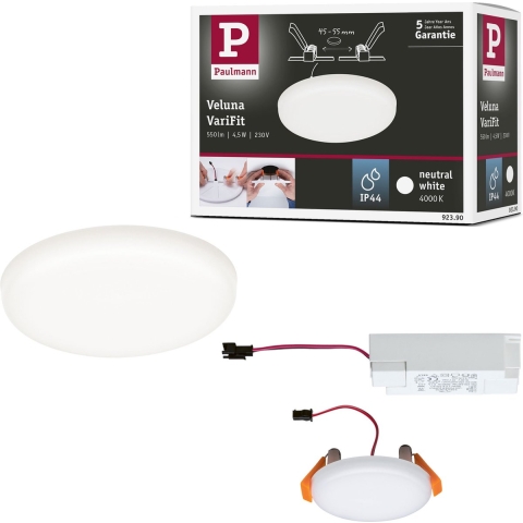 Paulmann 92390 EB Panel Veluna VariFit LED-inbouwlamp LED 4.50 W Satijn