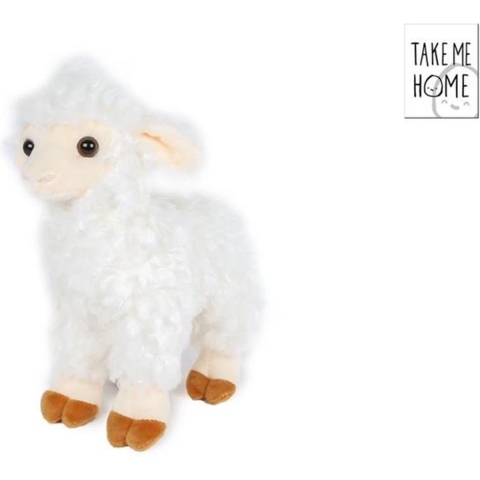 Schaap wit pluche staand L 25cm