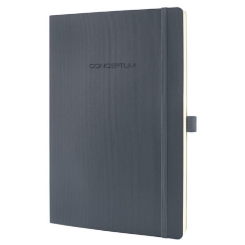 Sigel SI-CO318 Notitieboek Conceptum Pure Softcover A4 Donkergrijs Geruit