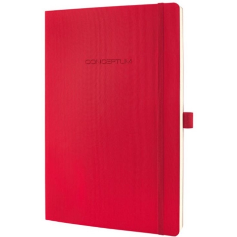 Sigel SI-CO324 Notitieboek Conceptum Pure Softcover A5 Rood Geruit