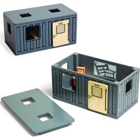 Pintoy Bouwcontainer met Kantoormeubeltjes