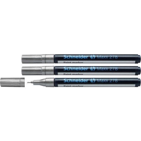 Schneider S-127854-3 Lakmarker Maxx 278 0,8 Mm Zilver Set Van 3