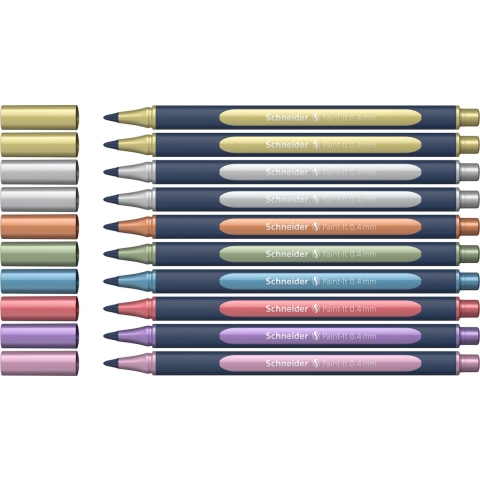 Schneider S-ML05011503 Paint-It Metallic Rollerball 0.4 mm 10 Stuks