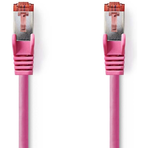 Nedis CCGP85221PK100 Cat6 S/ftp-netwerkkabel Rj45 Male - Rj45 Male 10 M Roze