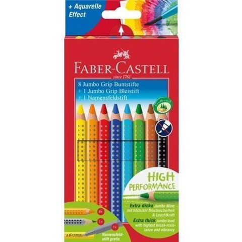 Faber Castell FC-280921 Kleurpotlood Faber-Castell Jumbo GRIP Promotieset 8 + 1 + 1