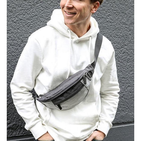 Bags2GO BS19482 Hip Bag - Helsinki - Dark-Grey-Melange/Light-Grey-Melange - 36 x 15 x 7,5 cm