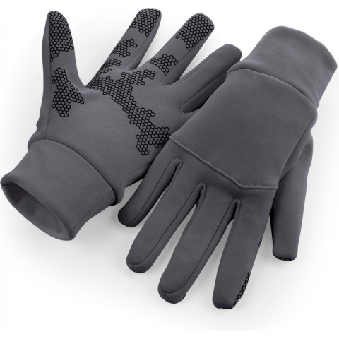 Beechfield CB310 Softshell Sports Tech Gloves - Graphite Grey - S/M