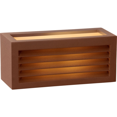 Lucide Dimo - Buiten Wandverlichting - 25 X 11 X 11 Cm - IP54 - Roestig