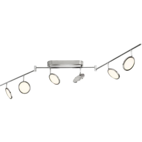 Brilliant Plutos 6- Easydim LED - Satijn Nikkel