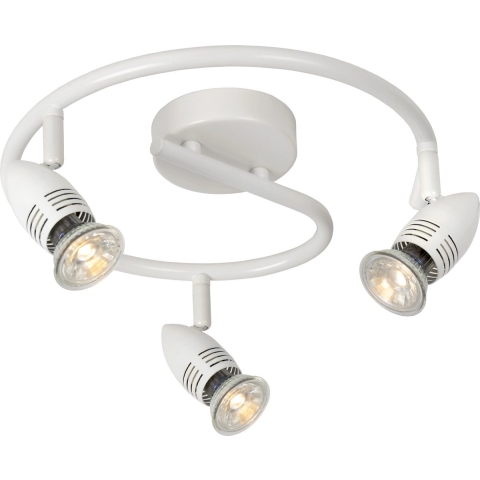 Lucide Caro 3 - Opbouwspot - Ø 31 X 13 Cm - 3 X 5W LED Incl. - Wit