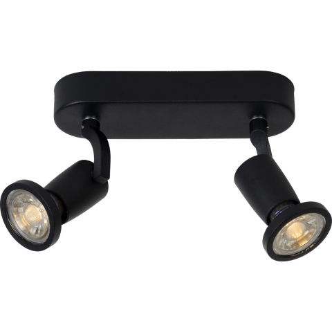 Lucide Jaster 2 - Opbouwspot - 20 X 6 X 15,5 Cm - 2 X 5W LED Incl. - Zwart