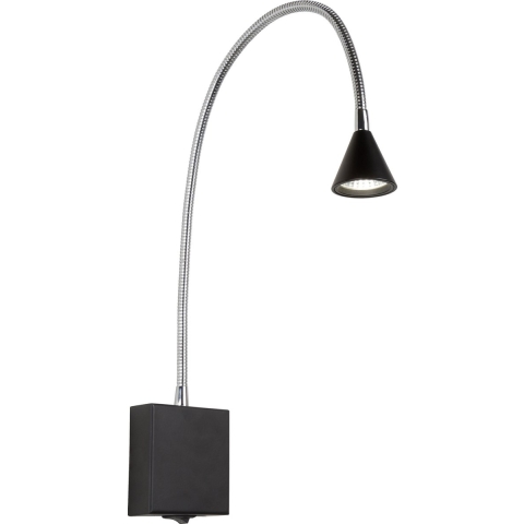 Lucide Buddy - Wandverlichting - 8 X 8 X 60 Cm - 3W LED Incl. - Zwart