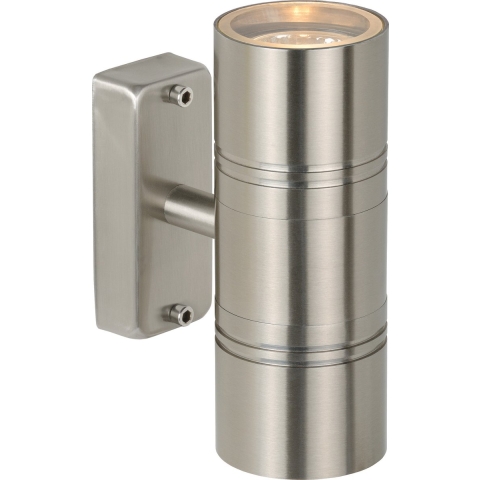 Lucide Arne 2 - Wandverlichting - 6,3 X 12 X 17 Cm - 2 X 5W LED Incl. - IP44 - Satijn Chroom