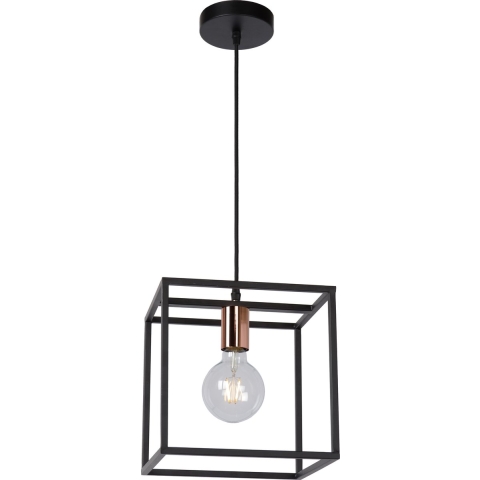 Lucide Arthur - Hanglamp - 25 X 25 X 155 Cm - Zwart & Koper