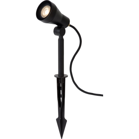 Lucide Spike - Grondspot Op Piek - 6,5 X 10,8 X 42 Cm - 5W LED Incl. - IP54 - Zwart