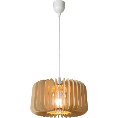 Lucide Etta - Hanglamp - Ø 29 X 146 Cm - Licht Hout