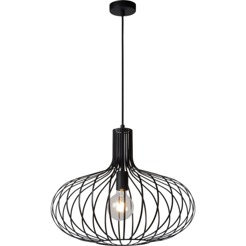 Lucide Manuela - Hanglamp - Ø 50 X 170 Cm - Zwart