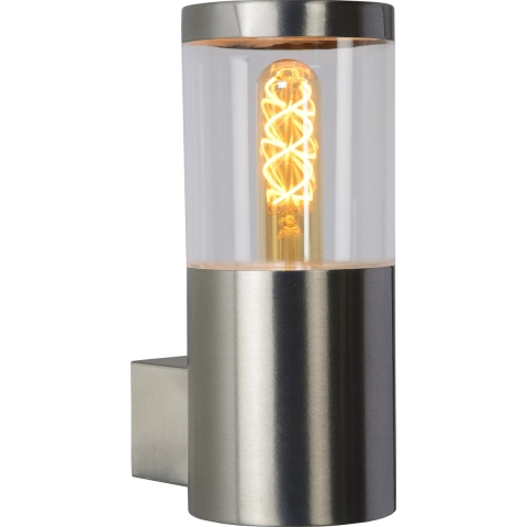 Lucide Fedor - Buiten Wandlamp - 10 X 14 X 23 Cm - IP44 - Mat Chroom