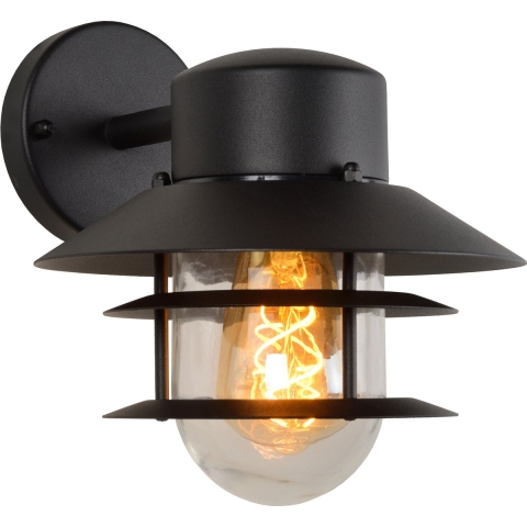 Lucide Zico - Buiten Wandlamp - 26 X 22 X 23 Cm - IP44 - Zwart
