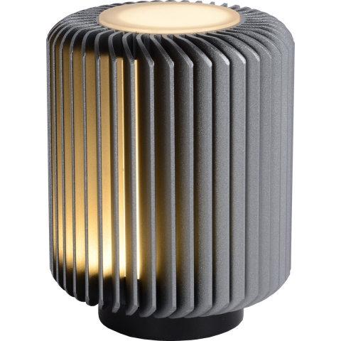 Lucide Turbin - Tafellamp - Ø 10,6 X 13,7 Cm - 5W LED Incl.- Grijs