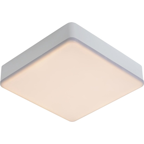 Lucide Ceres-LED - Plafondlamp Badkamer - 21,5 X 21,5 X 5 Cm - 30W Dimbare LED Incl. - IP44 - Wit