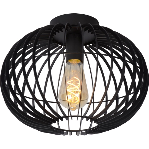 Lucide Reda - Plafondverlichting - Ø 32 X 24 Cm - Zwart