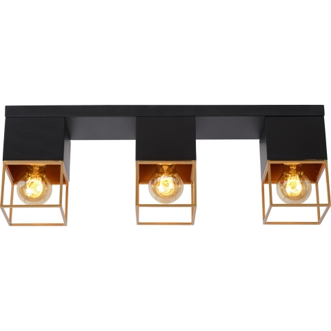 Lucide Rixt - Plafondverlichting - 54 X 10 X 18 Cm - Zwart