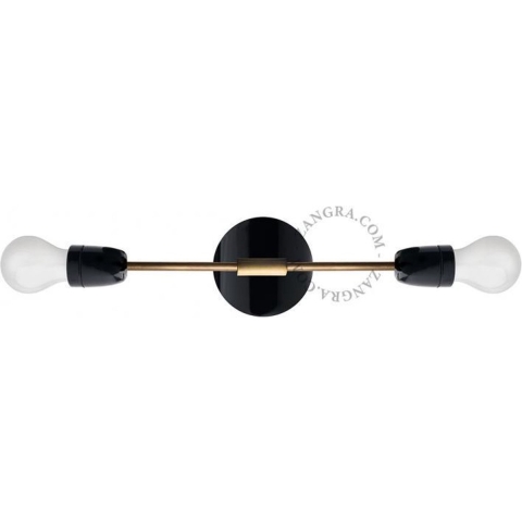Zangra Baton - Plafond/wandlamp - 35 X 10 X 8 Cm - Zwart