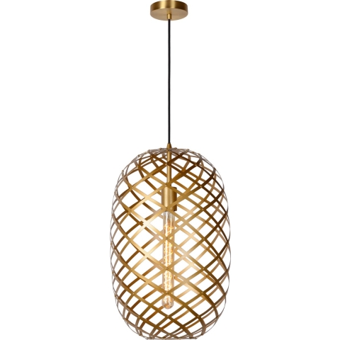 Lucide Wolfram - Hanglamp - Ø 32 X 180 Cm - Mat Goud