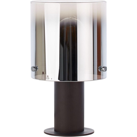 Brilliant Beth - Tafellamp - Ø 15 X 26 Cm - Koffie En Rookglas