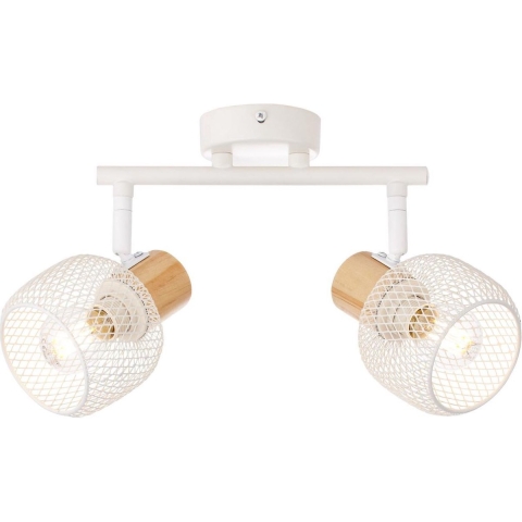 Brilliant Giada - Opbouwspot 2L - 38 X 10 X 17,5 Cm - Wit En Licht Hout
