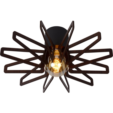 Lucide Zidane - Plafondverlichting - Ø 45 X 18 Cm - Zwart