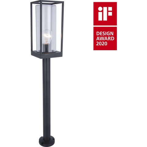 Lutec Flair - Tuinpaal - 12 X 12 X 75 Cm - IP44 - Mat Zwart