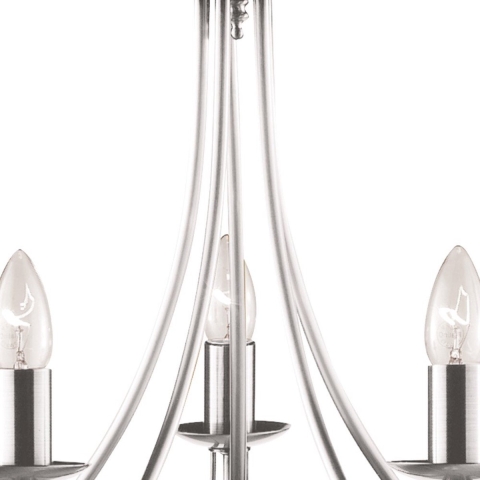 Searchlight Maypole - Luster - Ø 46 X 100 Cm - Satijn Zilver