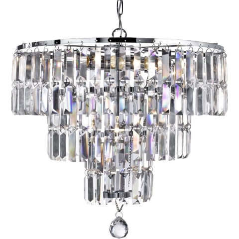 Searchlight Empire - Luster - Ø 48 X 97 Cm - Chroom