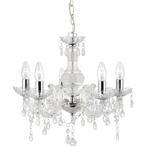 Searchlight Marie Therese - Luster - Ø 48 X 93 Cm - Chroom