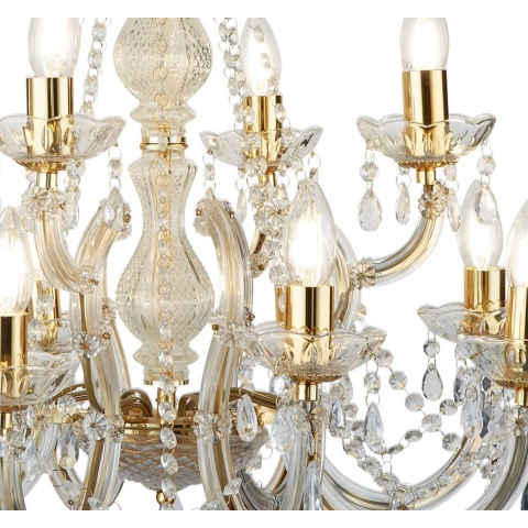 Searchlight Marie Therese - Luster - Ø 63 X 120 Cm - Goud
